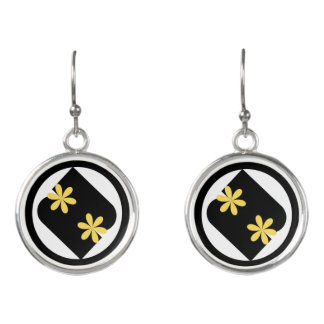 Yellow Daisy Flower Drop Earrings