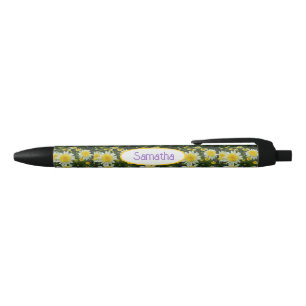 Yellow Daisy Flower Floral Daisies Womans Name Pen