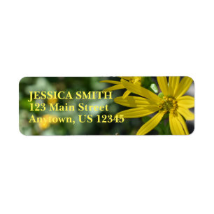 Yellow Daisy Flower Floral Nature Photography Label