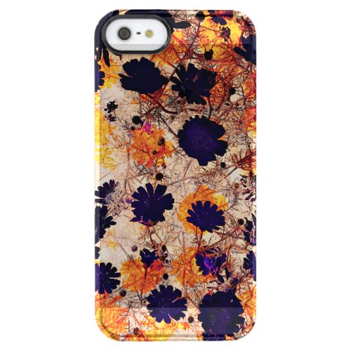 Yellow daisy flower floral pattern digital art clear iPhone SE55s case
