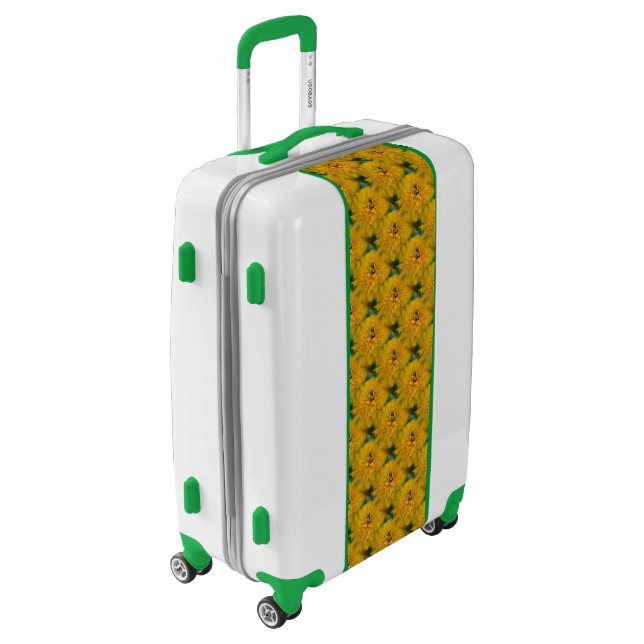 Yellow Daisy Flower Nature Pattern Luggage (Rotated Left)