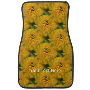 Yellow Daisy Flower Nature Personalized Car Mat