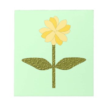 Yellow Daisy Flower Notepad by Fallen_Angel_483 at Zazzle