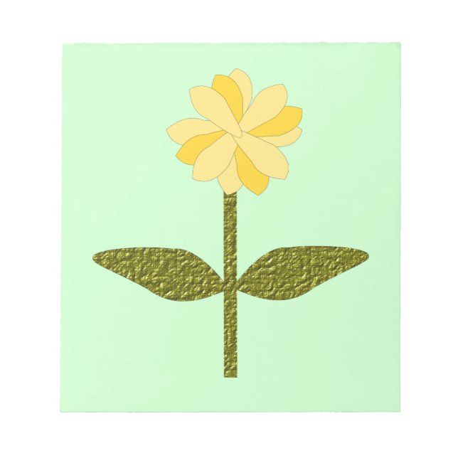 Yellow Daisy Flower Notepad (Front)