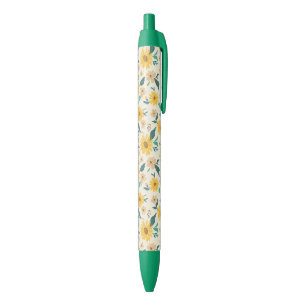 Yellow Daisy Flower Pattern Pen