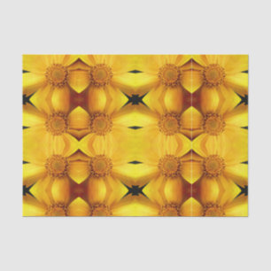 Yellow Daisy Flower Petal Abstract Decoupage Tissue Paper