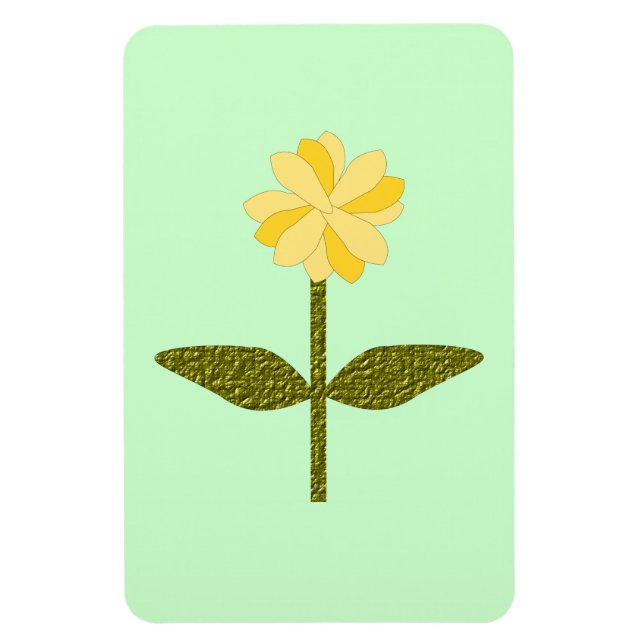 Yellow Daisy Flower Premium Magnet (Vertical)