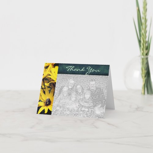 Yellow Daisy Flower Thank You Photo Card