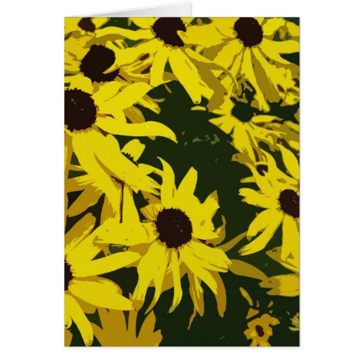 Yellow daisy flowers cards (Front)
