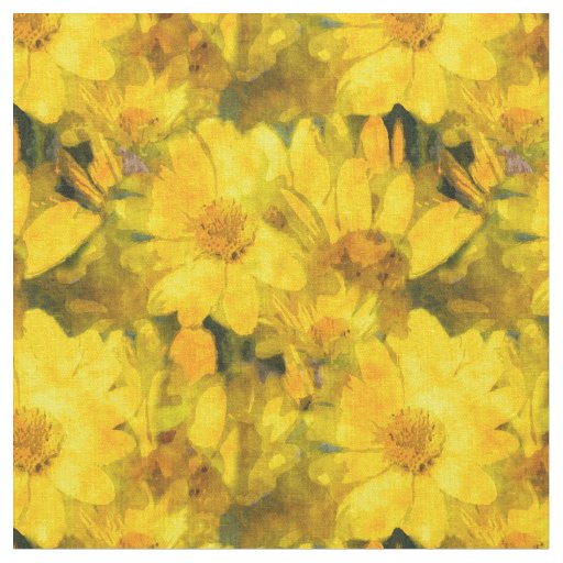 Yellow Daisy Flowers Fabric