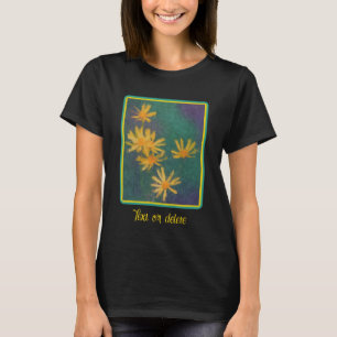 Yellow Daisy Flowers Impressionist Photo Painting T-Shirt