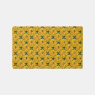 Yellow Daisy Flowers Pattern Rug