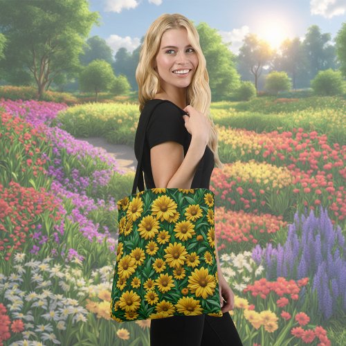 Yellow Daisy Flowers Tote Bag
