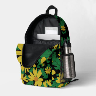 Yellow daisy flowers with green leaves  Case-Mate  Printed Backpack