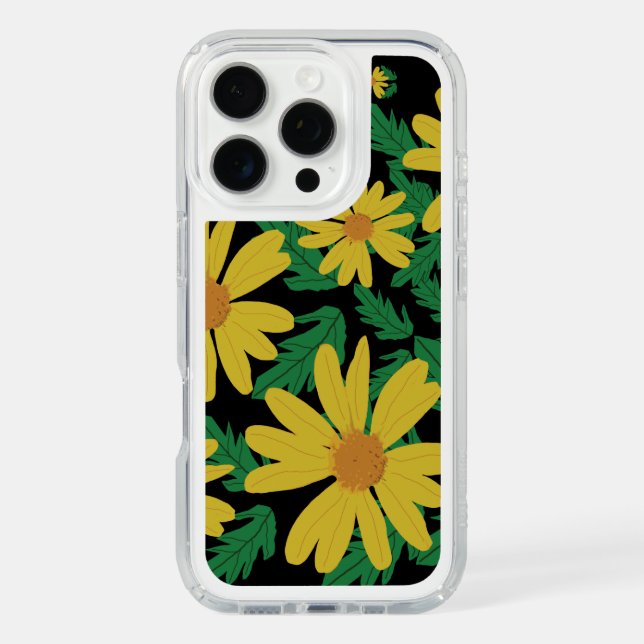 Yellow daisy flowers with green leaves  Case-Mate  Speck iPhone Case (Front)