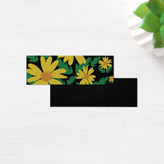 Yellow daisy flowers with green leaves Inserts (Desk)