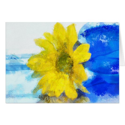 Yellow Daisy Greeting Card (Front Horizontal)