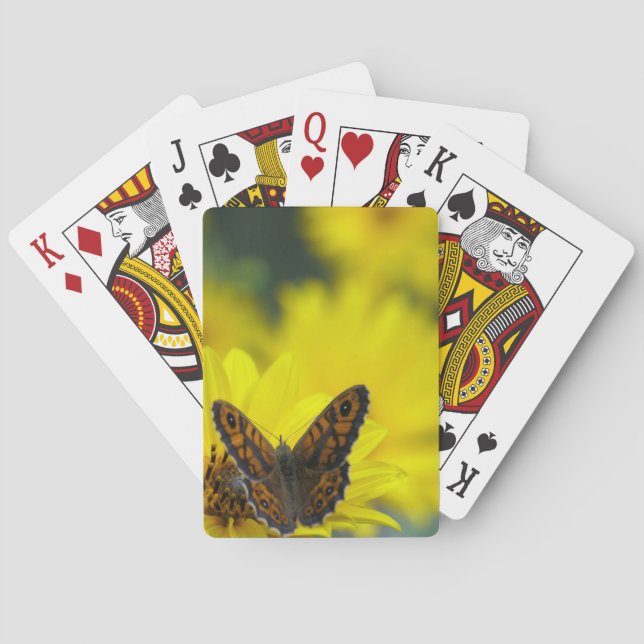 Yellow Daisy Helenium Poker Cards (Back)