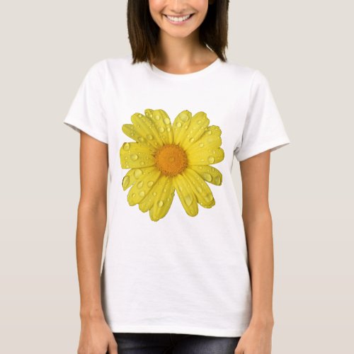 Yellow Daisy in the Rain T_Shirt