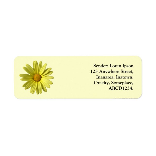 Yellow Daisy Label (Front)