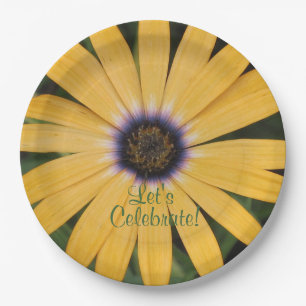 Yellow Daisy Let's Celebrate Paper Plates