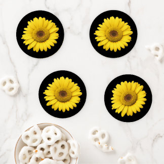 Yellow Daisy Petals Coaster Set