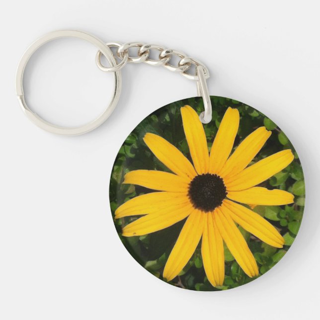 Yellow Daisy Photo  Keychain (Front)