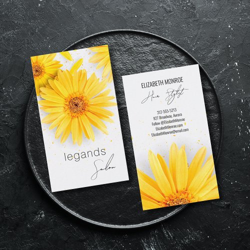 Yellow Daisy Salon Business Card