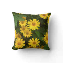 Yellow Daisy Throw Pillow