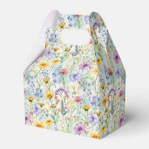 Yellow Daisy Wildflower Floral Pattern Favor Boxes