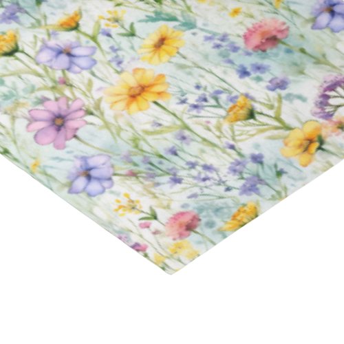 Yellow Daisy Wildflower Floral Pattern Tissue Paper