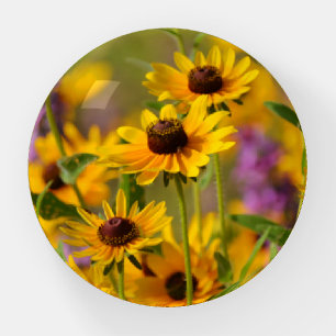 Yellow Daisy Wildflower Glass Paperweight