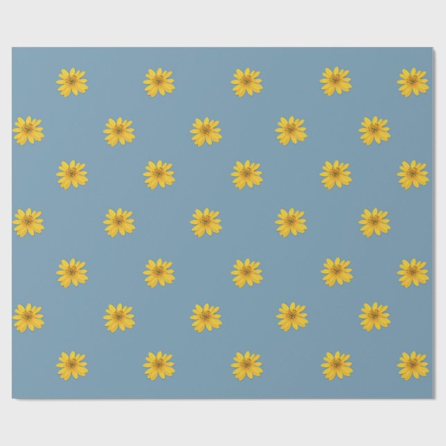 Yellow Daisy Wrapping Paper (Flat)
