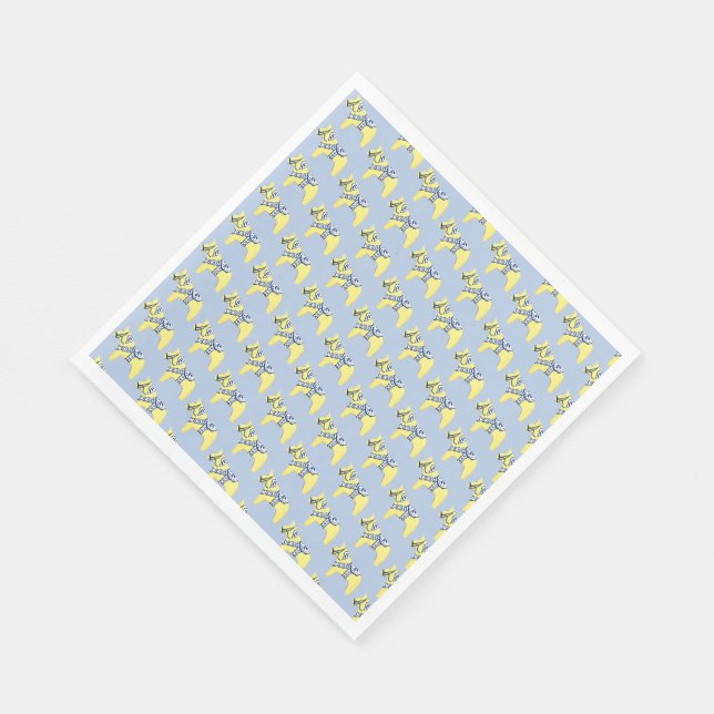 yellow dala horses napkins (Corner)