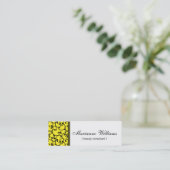 Yellow Damask Beauty Micro Mini Business Cards (Standing Front)