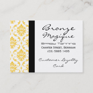 Yellow Damask Business Customer Loyalty Cards