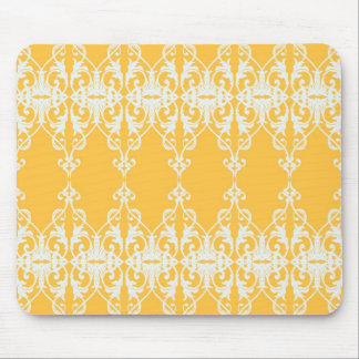 Yellow Damask Mouse Pad
