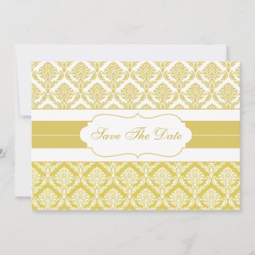 yellow damask Save the date