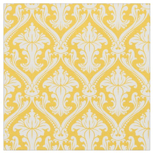 Custom Fabric 12 Yellow Damask Vintage Elegant Pattern Fabric
