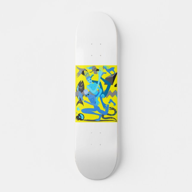 Yellow dance skateboard deck (Front)