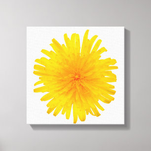 Yellow Dandelion Flower Canvas Print