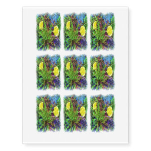 yellow dandelion temporary tattoos