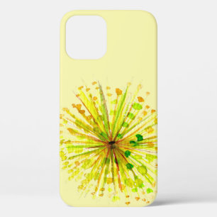 Yellow dandelion wildflower watercolor iPhone 12 case