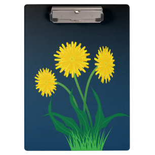 Yellow Dandelions Clipboard