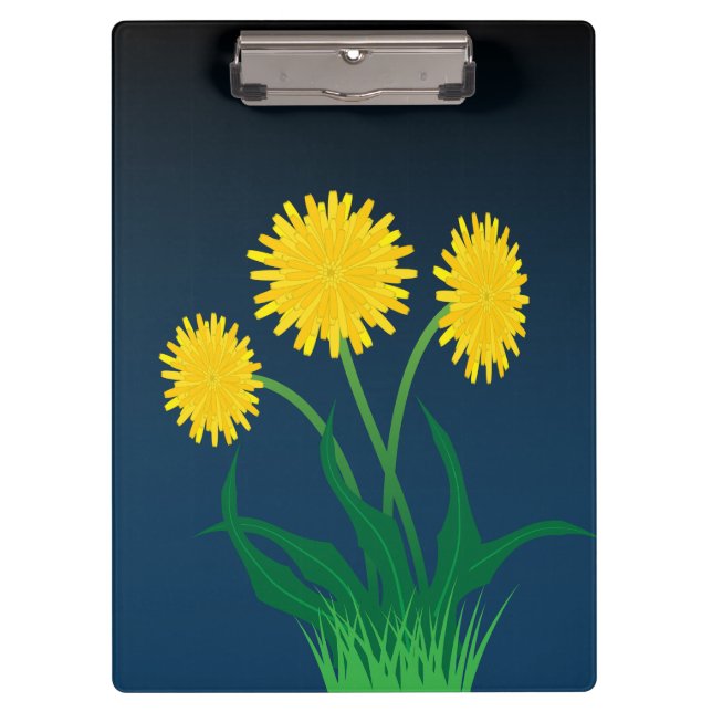 Yellow Dandelions Clipboard (Front)