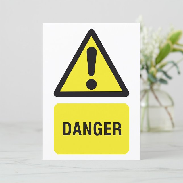 Yellow Danger Sign Invitation (Creator Uploaded)