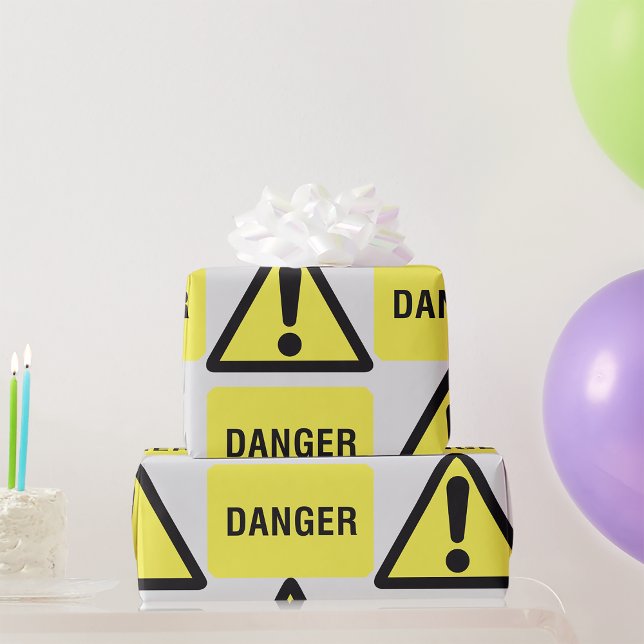 Yellow Danger Sign Wrapping Paper (Creator Uploaded)