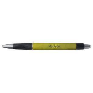 Yellow dark ombre geometric mesh pattern Monogram Pen