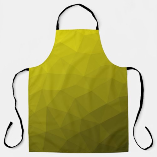 Yellow dark ombre gradient geometric mesh pattern apron