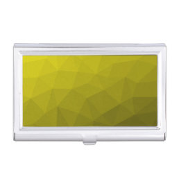 Yellow dark ombre gradient geometric mesh pattern business card case